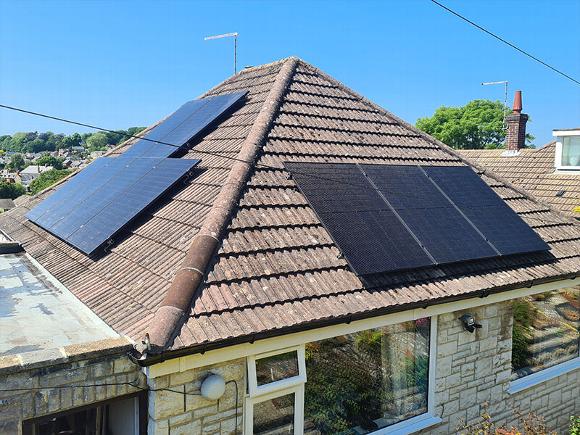 solar panels on house