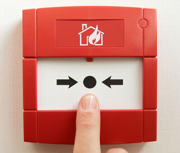 fire alarm on wall